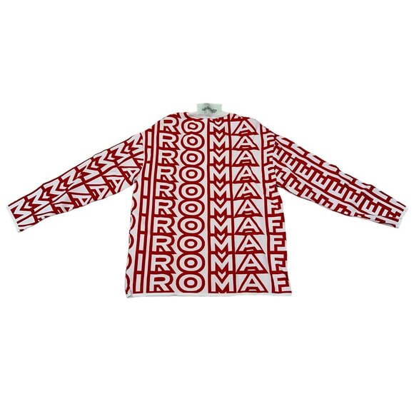 Fendi Marc Jacobs Knit Pullover White Red Chalk Coral Womens  Size 4 Oversized - Picture 2 of 5